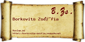 Borkovits Zsófia névjegykártya