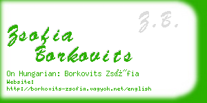 zsofia borkovits business card